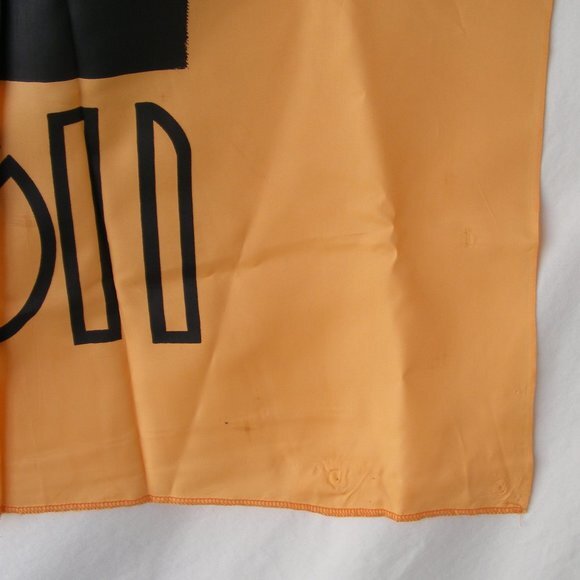 JIM MORRISON Satin Banner/Flag, OS, Orange, 1980s - Picture 5 of 7